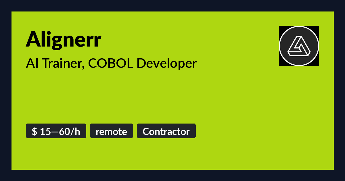 AI Trainer, COBOL Developer at Alignerr - Benture
