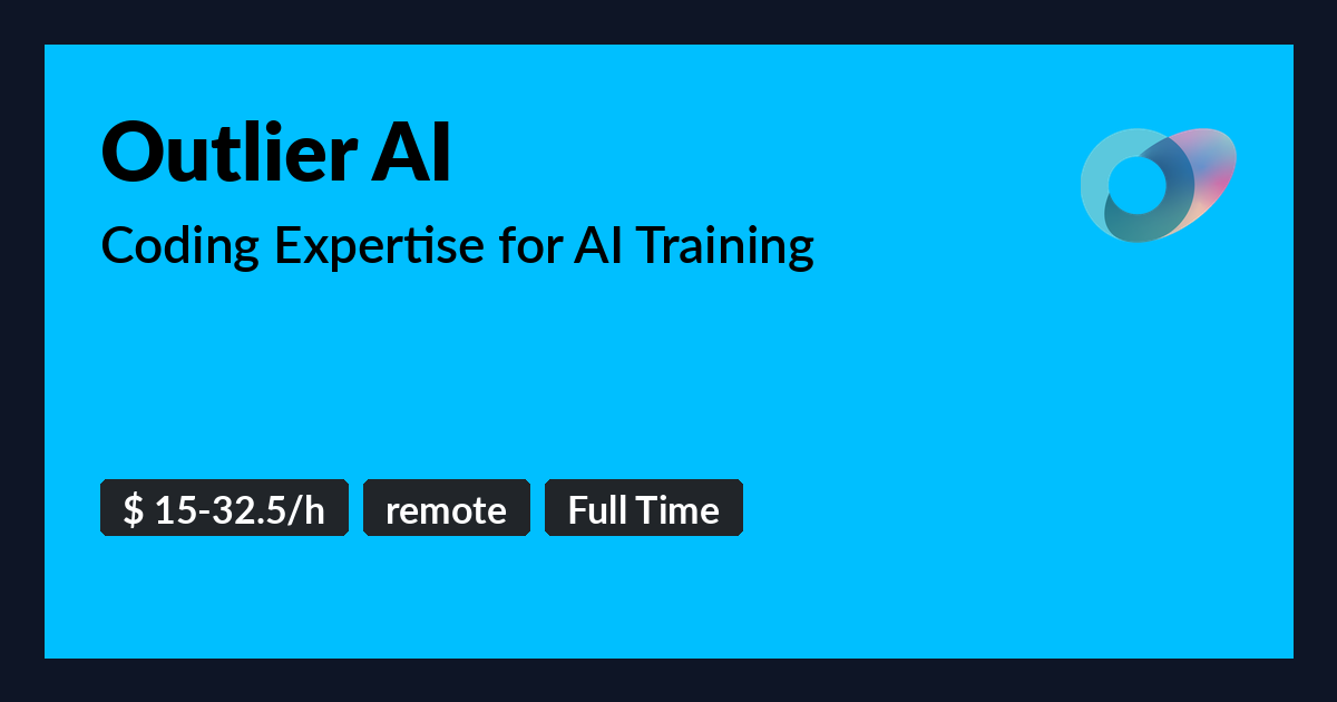 Coding Expertise for AI Training at Outlier AI - Benture