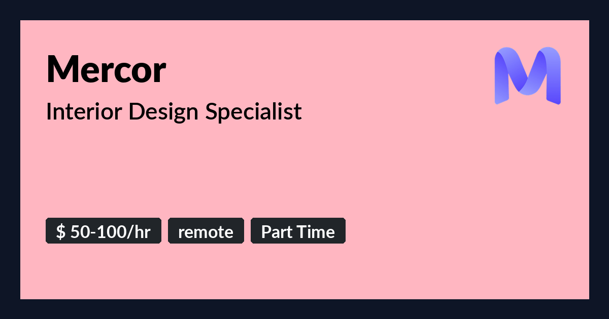 Interior Design Specialist at Mercor - Benture