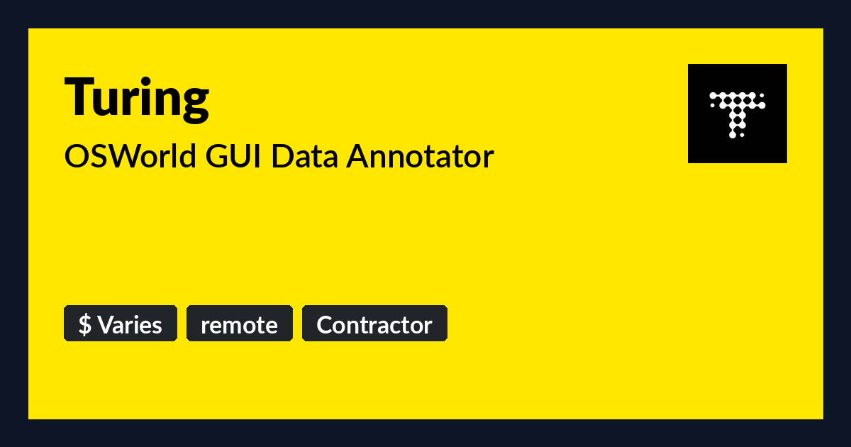 World Lab Gui OSWorld GUI Data Annotator at Turing - Benture